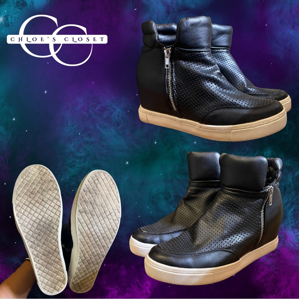 Steve Madden Wedged Leather Sneakers